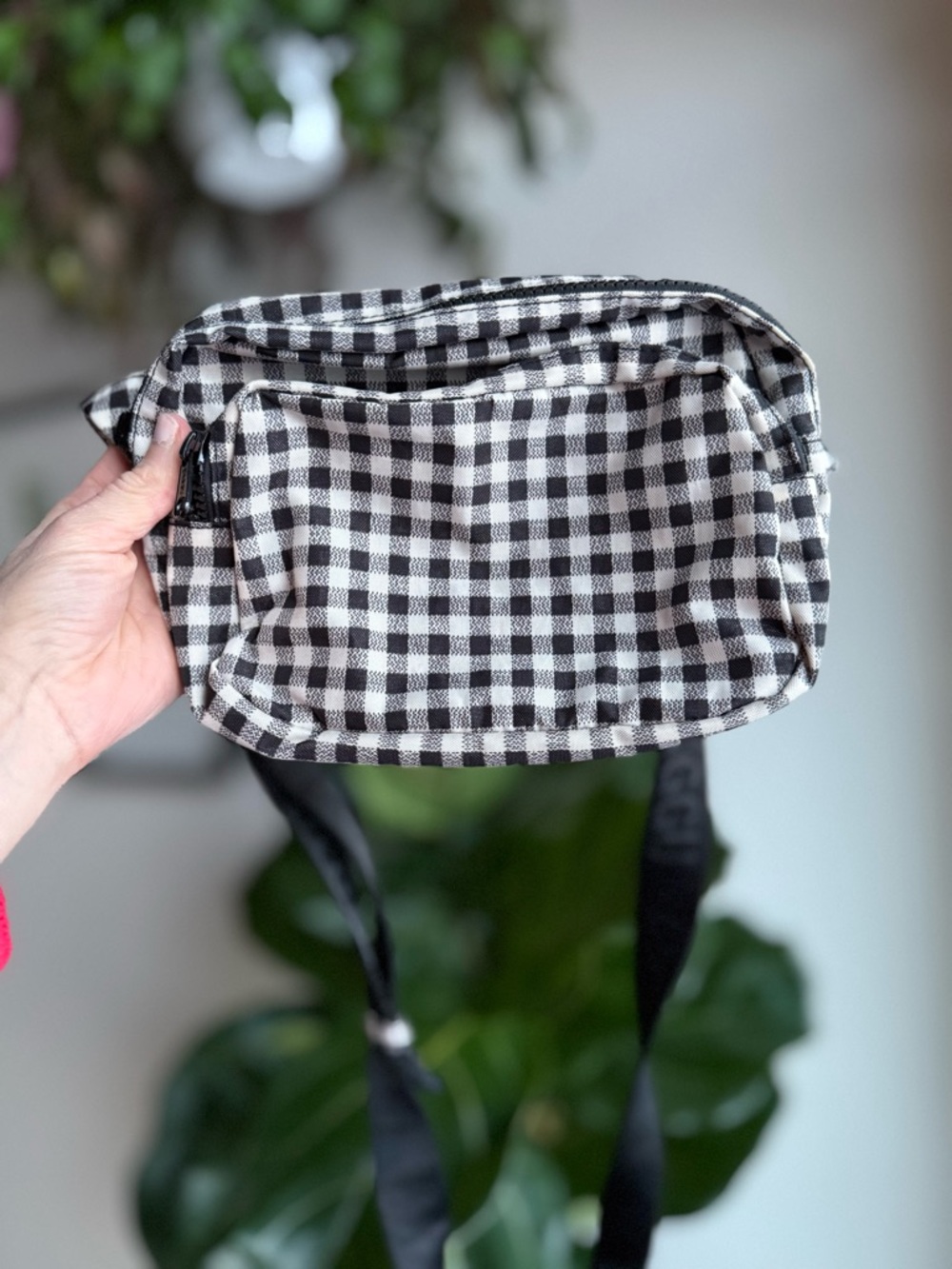 Baggu Fanny Pack Bag Black & White Gingham